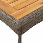 vidaXL Ensemble à manger de jardin et coussins 5 Pièces gris rotin acacia