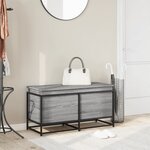 vidaXL Boîte de rangement avec couvercle sonoma gris bois d'ingénierie