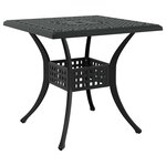 vidaXL Ensemble de tables de jardin 5 Pièces Noir Aluminium coulé