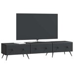 vidaXL Meuble TV avec tiroir Noir 147 x 34 5 x 30 cm Bois d'ingénierie