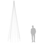 vidaXL Sapin de Noël sur mât de drapeau 732 LED Blanc froid 500 cm