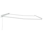 vidaXL Cadre de auvent manuel Réglable Blanc 4 5 × 3 m Acier
