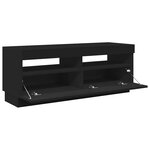 vidaXL Meuble TV avec lumières LED noir 100x35x40 cm