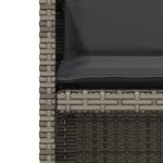 vidaXL Ensemble de bistro 3 Pièces avec coussins gris résine tressée