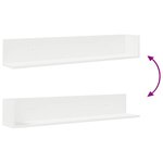 vidaXL Étagères murales 2 Pièces blanc 100x16 5x16 5 cm bois d'ingénierie