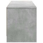 vidaXL Meuble TV avec LED Béton 165 x 34 x 40 cm Bois d'ingénierie
