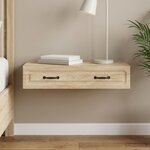 vidaXL Table d'appoint murale Chêne Sonoma 87 5 x 34 5 x 17 cm