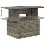 vidaXL Salon de jardin avec coussins 7 Pièces noir résine tressée acacia