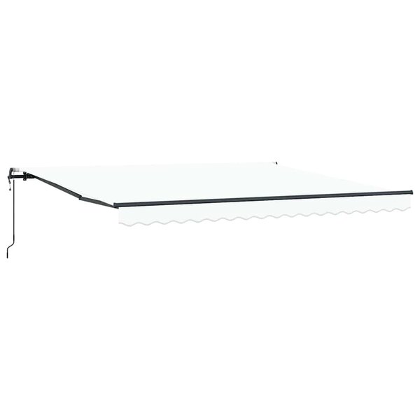 vidaXL Auvent Rétractable Blanc 400 × 350 cm Tissu et Aluminium