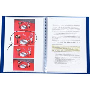 Protège-documents Oxford Memphis 100 vues bleu