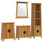 vidaXL Ensemble de meubles de salle de bain 4 Pièces bois de pin massif