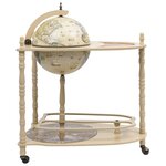 vidaXL Support de vin autoportant globe Bois d'eucalyptus Vert