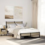 vidaXL Cadre de lit en métal sans matelas chêne sonoma 120x200 cm