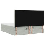 vidaXL Cadre de lit ottoman avec matelas gris clair 200x200 cm velours