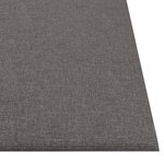 vidaXL Panneaux muraux 12 Pièces Gris clair 30x30 cm Tissu 1 08 m²