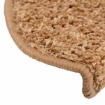 vidaXL Tapis d'escalier 30 pièces 65 x 21 x 4 cm Beige Demi-rond Grand
