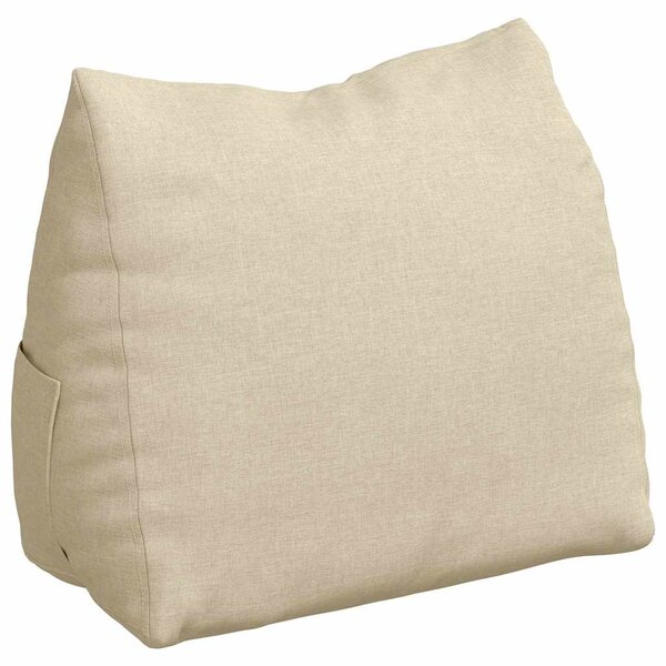 vidaXL Coussin de Dos Crème 60 x 20 x 50 cm tissu