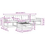 vidaXL Ensemble de canapés d'extérieur 5 pc Blanc et crème