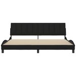 vidaXL Cadre de lit sans matelas Hanko noir 200x200 cm tissu