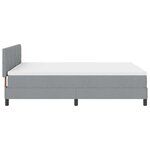 vidaXL Lit à ressorts avec matelas Gris clair 160 x 200 cm tissu