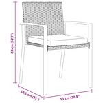 vidaXL Ensemble de jardin 5 pièces Gris Rattan synthétique