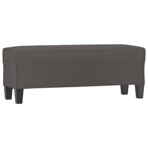 Banc banquette 100 x 35 x 41 cm synthétique gris 02_0010491
