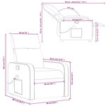 vidaXL Fauteuil inclinable massant en similicuir noir