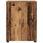 vidaXL Cabinet de salle de bain avec porte Bois ancien 60 x 35 x 80 cm