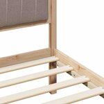 vidaXL Cadre de lit Marron et taupe 100 x 200 cm Bois massif en pin