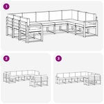 vidaXL Ensemble de canapés d'extérieur 9 pc Blanc et anthracite