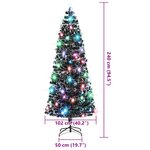 vidaXL Arbre de Noël pré-éclairé avec support 240 cm fibre optique
