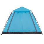 vidaXL Tente de camping à dôme 5 personnes bleu libération rapide