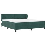 Lit avec sommier à ressort et matelas vidaXL Vert Foncé 180x200 cm en velours