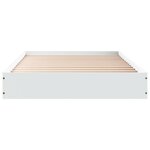 vidaXL Cadre de lit blanc 90x200 cm bois d'ingénierie