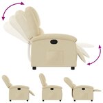 vidaXL Fauteuil inclinable crème tissu