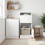 vidaXL Armoire à Laver Blanc 50 x 68 x 102 cm Bois d'ingénierie