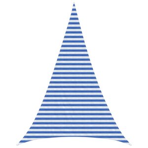 vidaXL Voile d'ombre 4 x 5 x 5 m HDPE Triangulaire Bleu et Blanc