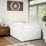 vidaXL Cadre de lit sans matelas blanc 120x200 cm similicuir