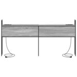 vidaXL Headboard de Rangement avec Station de Charge Sonoma gris