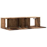vidaXL Meuble TV mural vieux bois 120x30x30 cm bois d'ingénierie