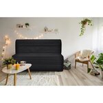 Banquette BZ Joe - Tissu noir - 3 places - 143 x 97 cm