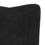 vidaXL Chaise de relaxation Noir Velours