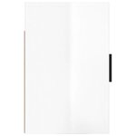 vidaXL Table de chevet murale Blanc brillant 50x30x47 cm