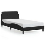 vidaXL Cadre de lit Dover noir 100x190 cm similicuir
