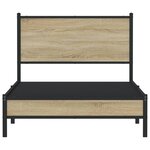 vidaXL Cadre de lit en métal sans matelas chêne sonoma 100x200 cm