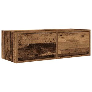 vidaXL Meuble TV vieux bois 80x31x25 5 cm bois d'ingénierie