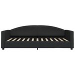 vidaXL Lit de jour avec matelas noir 100x200 cm tissu