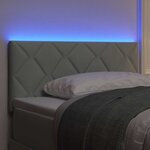 vidaXL Tête de lit LED Gris clair 90 cm Velours
