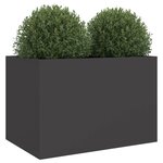 vidaXL Jardinière noir 62x40x39 cm acier