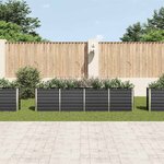 vidaXL Jardinière 320x40x77 cm Acier galvanisé Anthracite